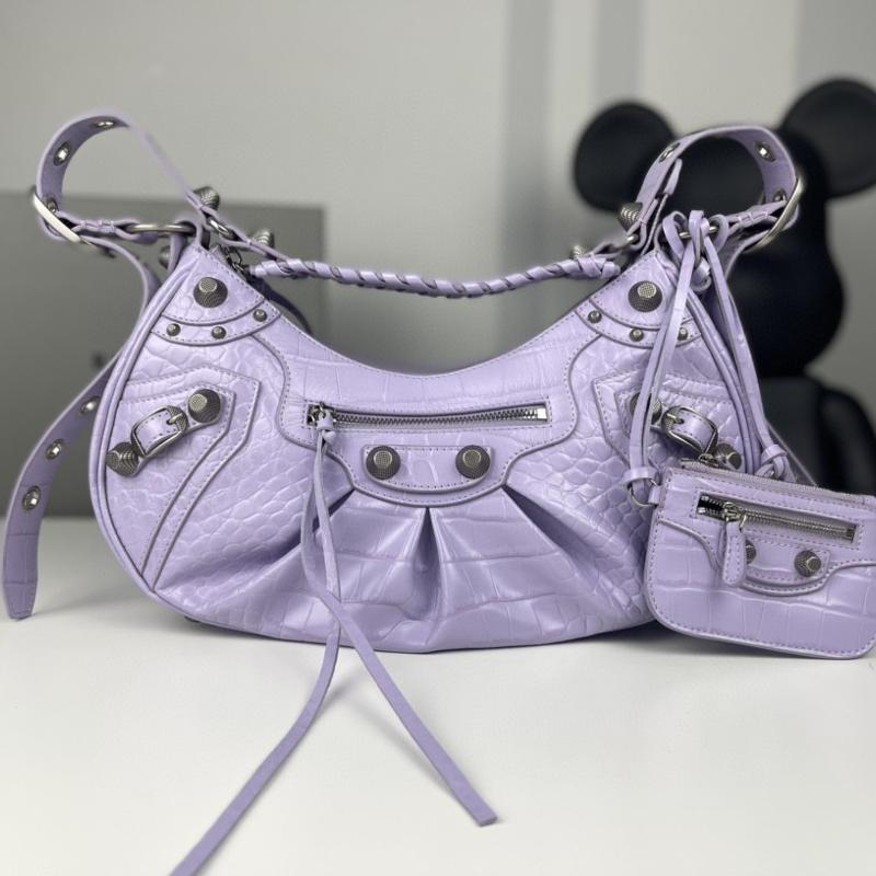 Balenciaga Bags 671307 Crocodile Purple